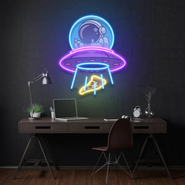 UFOs Astronaut Art work Led Neon Sign Light