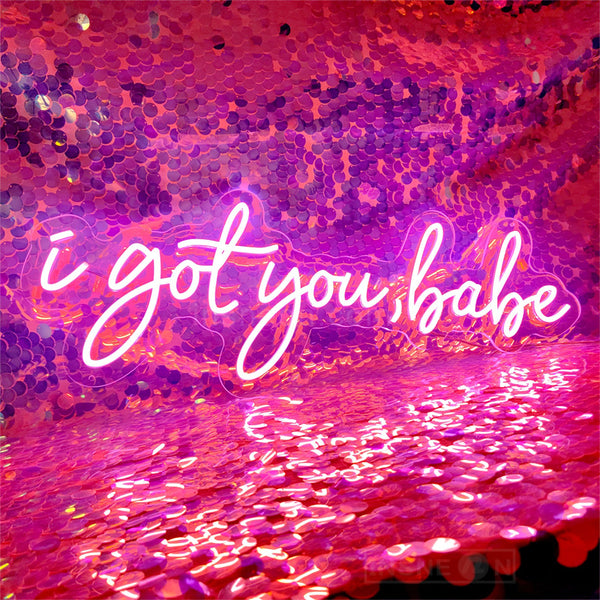 i got you babe neon wedding sign