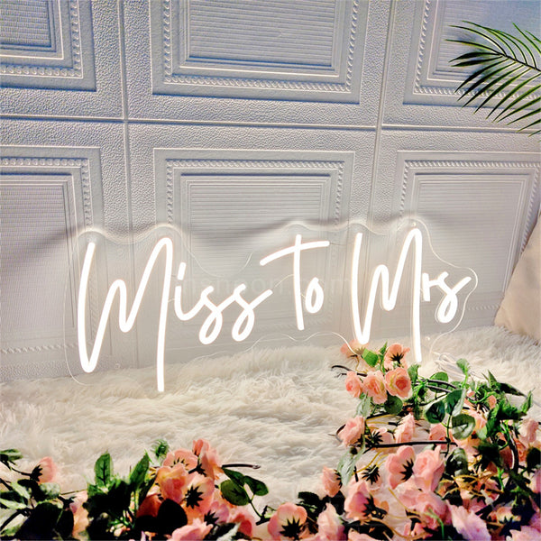 Miss To Mrs neon sign for wedding etsy