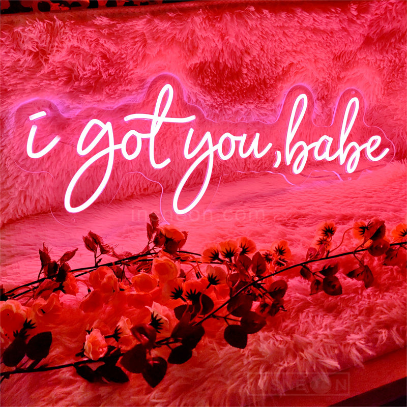 i got you babe neon wedding sign