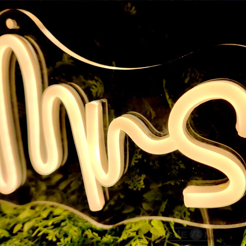 mr & mrs wedding neon sign