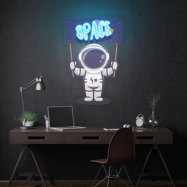 Astronaut Board Artwork Led Neon Sign Light