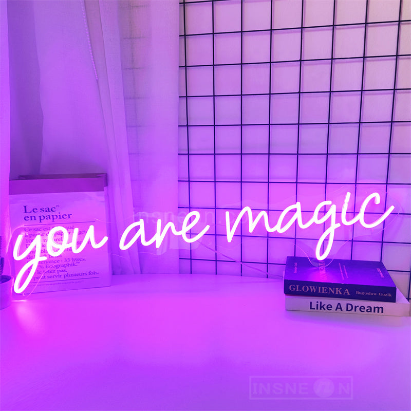 you are magic neon wedding signs