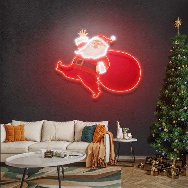 Santa is comin Art Work Led Neon Sign Light