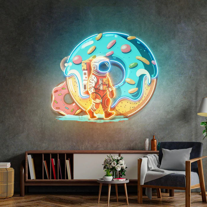 Astronaut Donut Led Neon Acrylic Artwork