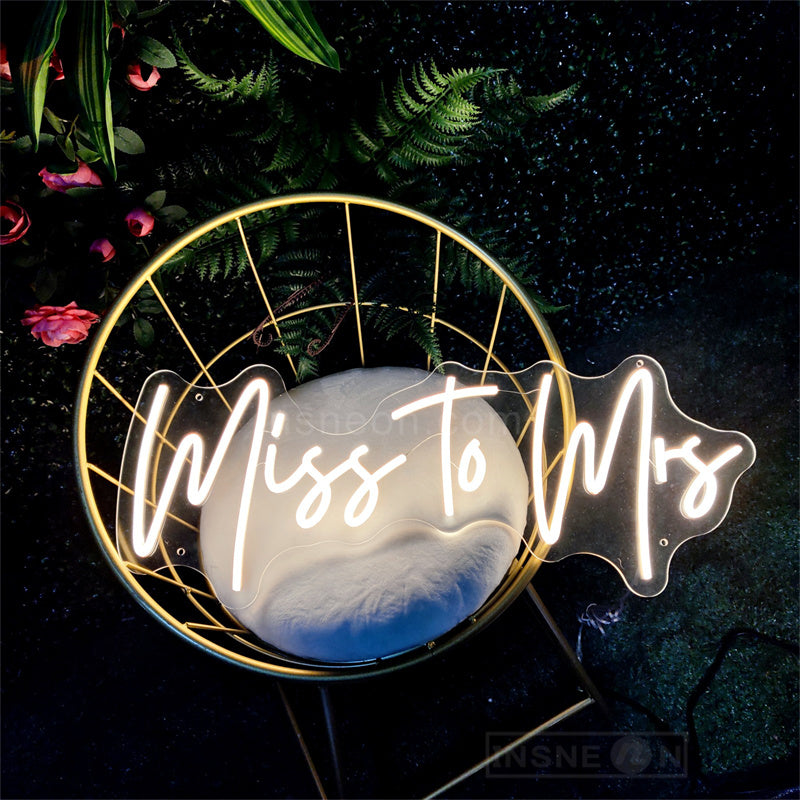 Miss To Mrs neon sign for wedding etsy