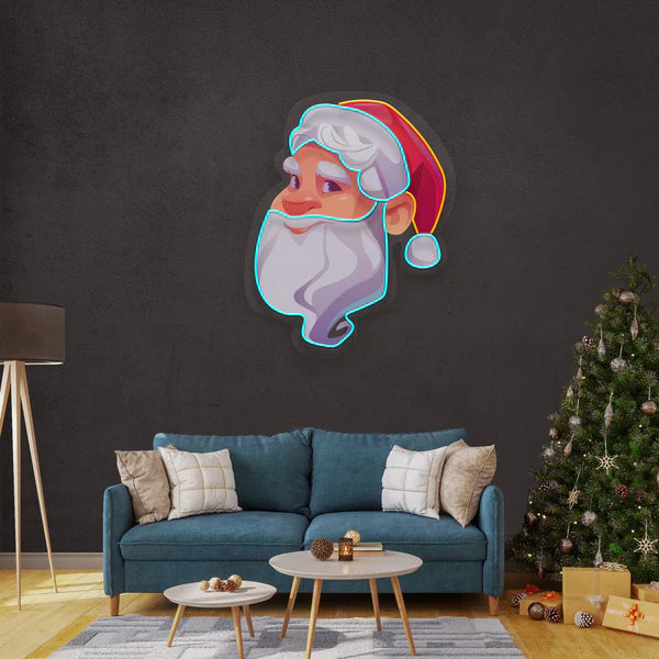 Big Beard Santa Led Neon Sign Light