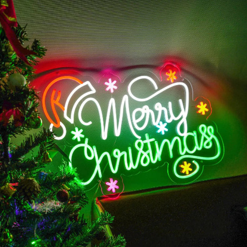 INSNEON-100% Handmade Merry Christmas Xmas Neon Sign Led Sign for Christmas Eve