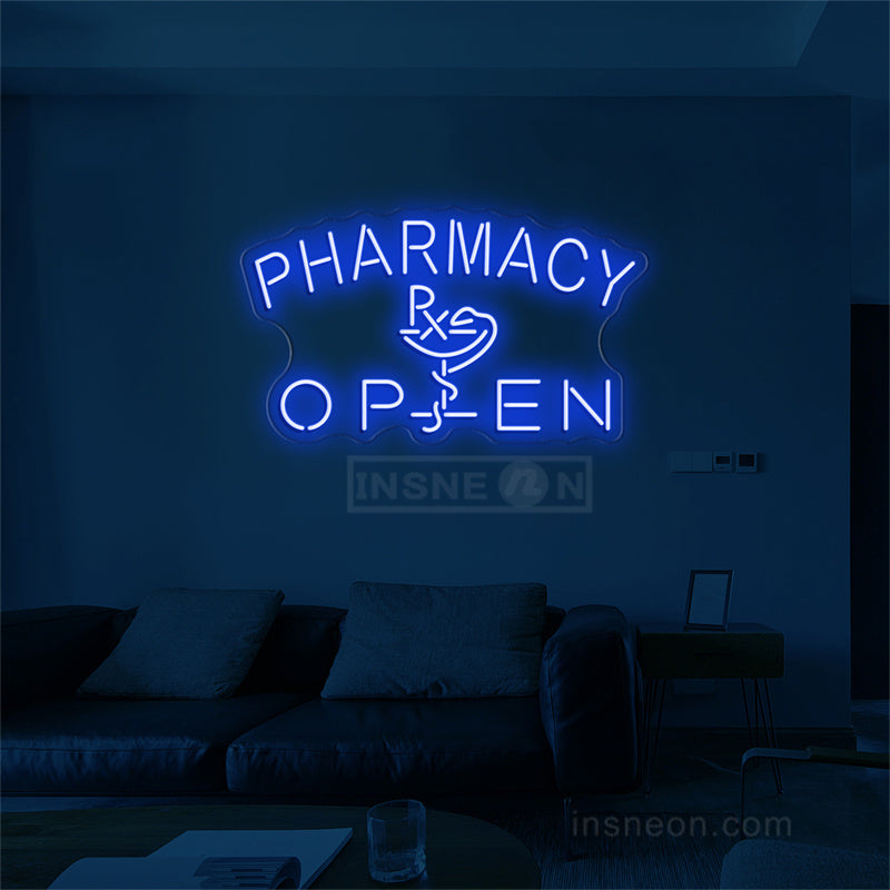 Parrmacy Open Neon Sign