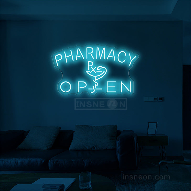 Parrmacy Open Neon Sign