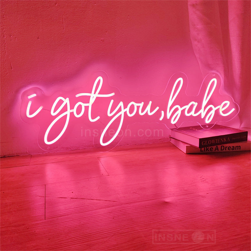 i got you babe neon wedding sign