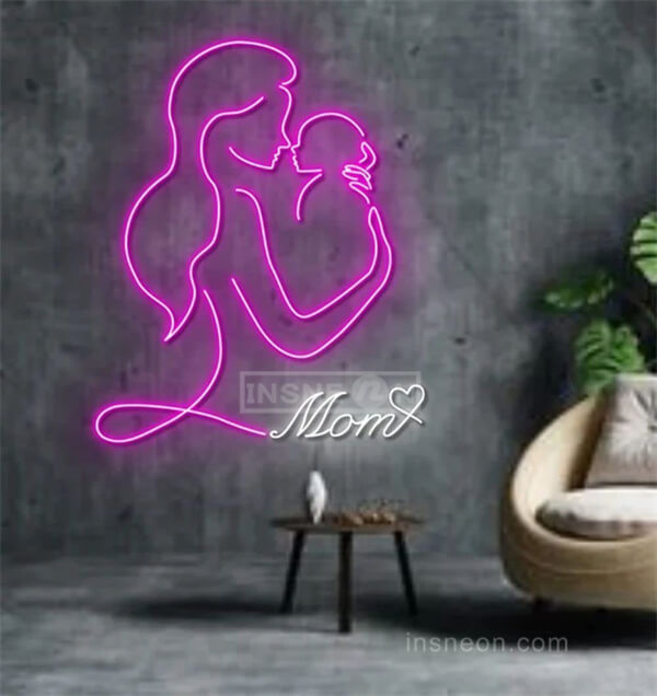 Mom mothers day neon sign