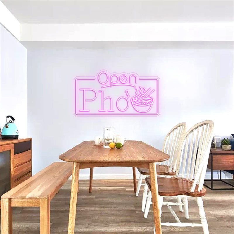 Pho Open Neon LED Light Sign