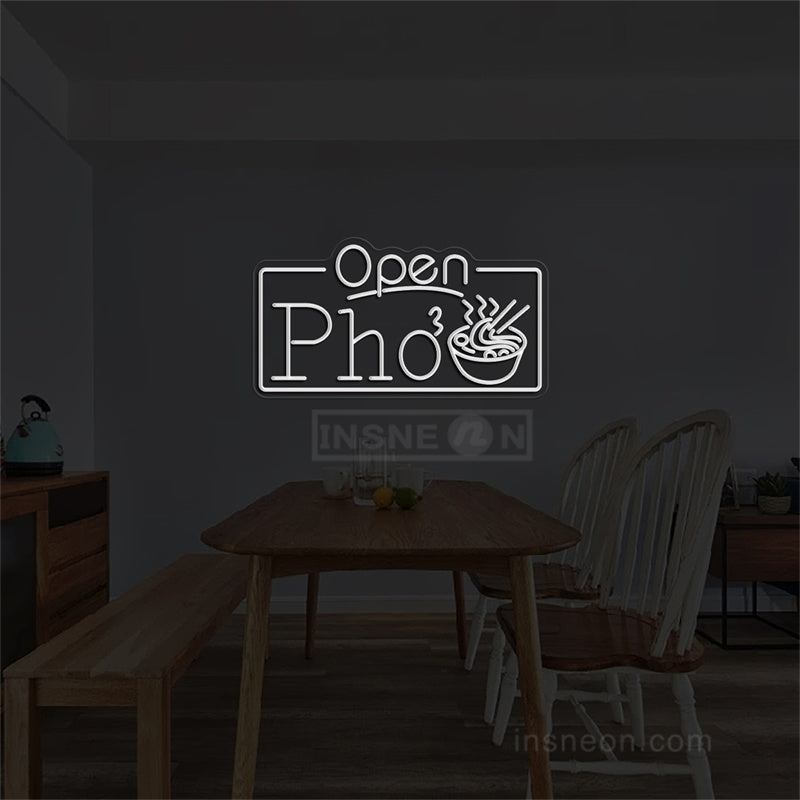 Pho Open Neon LED Light Sign