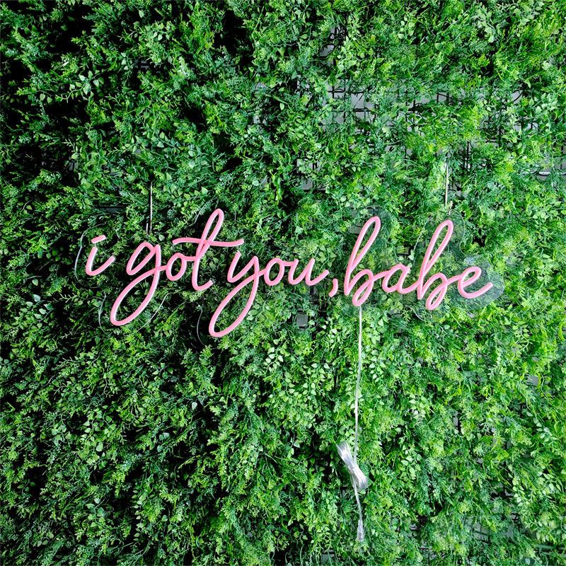 i got you babe neon wedding sign