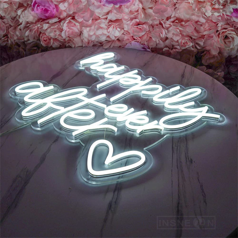 Happily Ever After Neon Wedding Signs