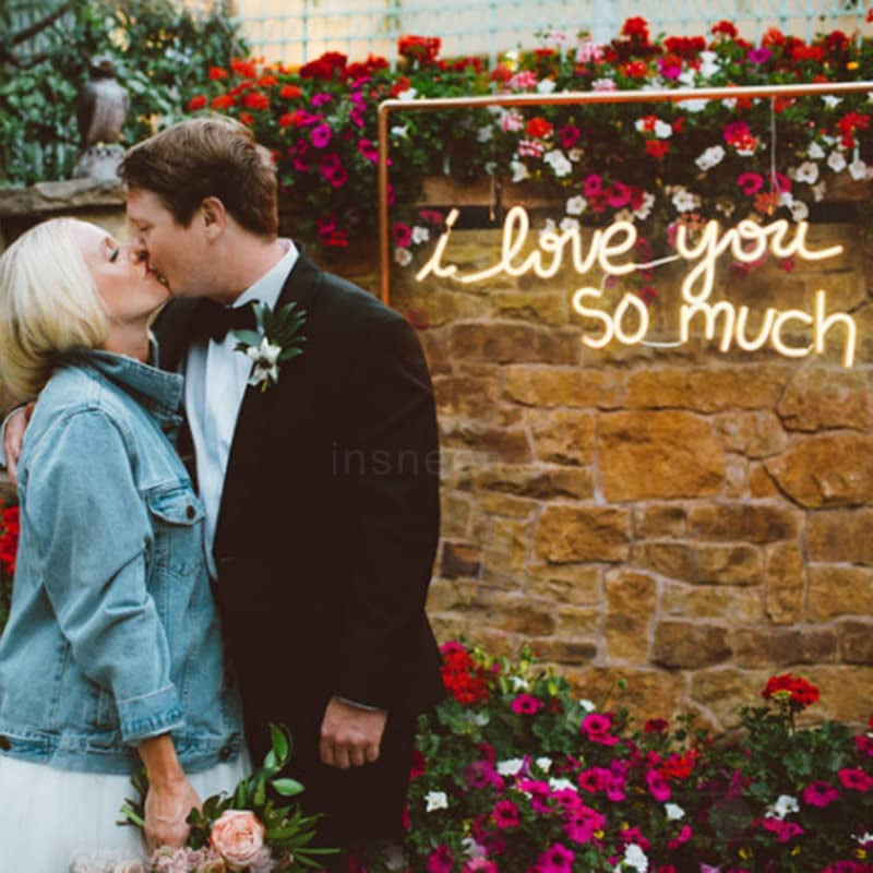 I Love You So Much Wedding Decor Neon Sign