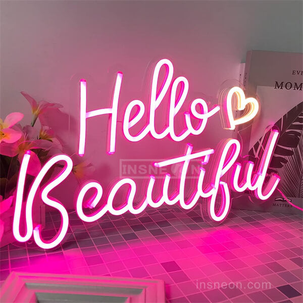 Hello Beautiful LED Neon Sign