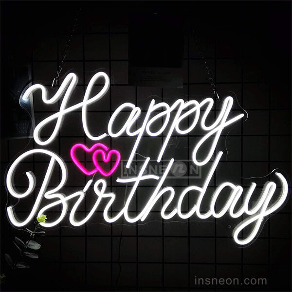 Happy Birthday Neon Sign For Backdrop