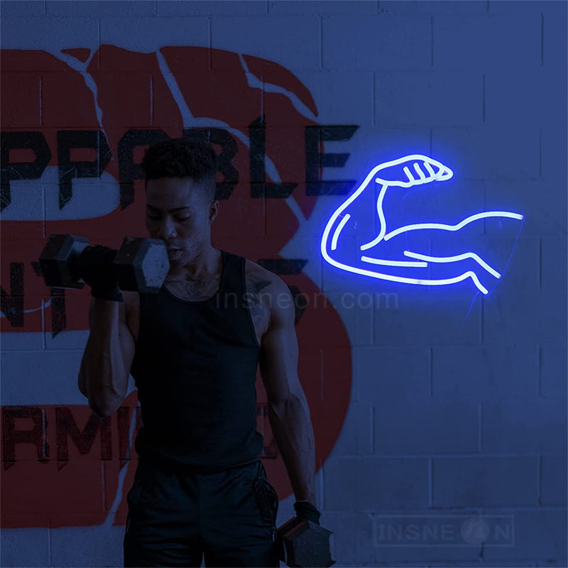 Muscle Arm Gym Neon Sign