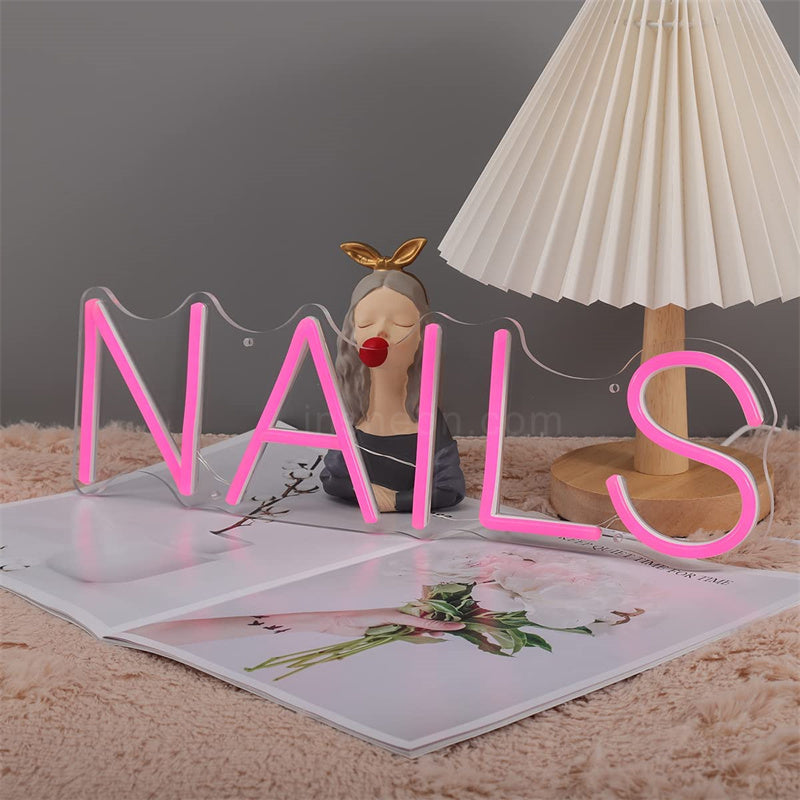 Nail Neon Sign Light