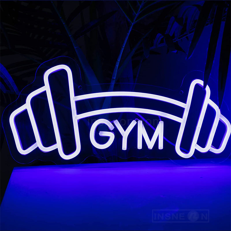 Dumbbel Gym Neon Sign