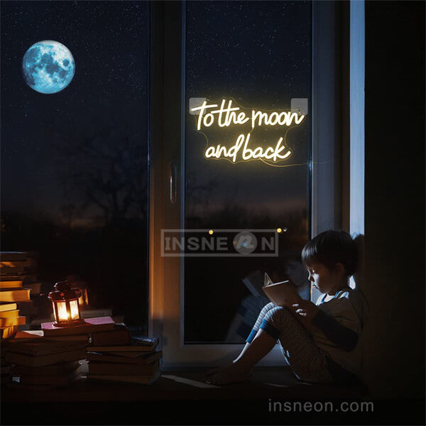 To The Moon And Back neon sign