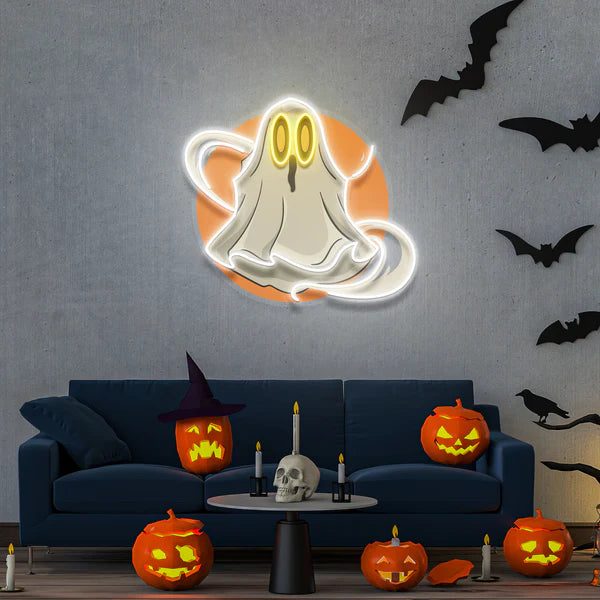 Ghost Halloween Artwork Led Neon Sign Light