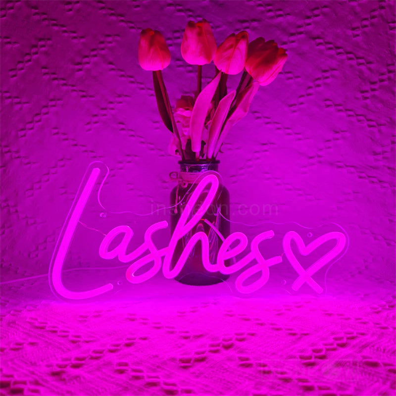 Lashes Love Neon Sign