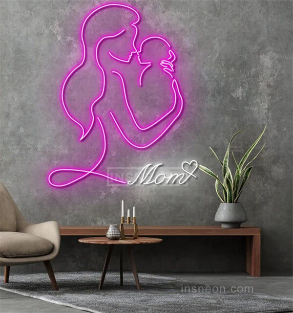 Mom mothers day neon sign