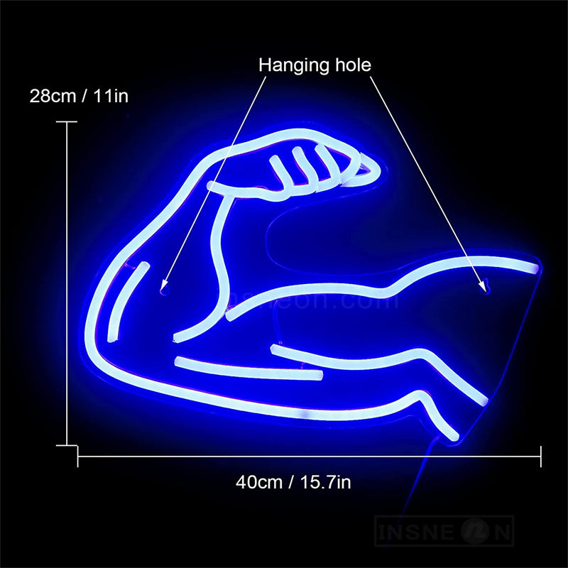 Muscle Arm Gym Neon Sign