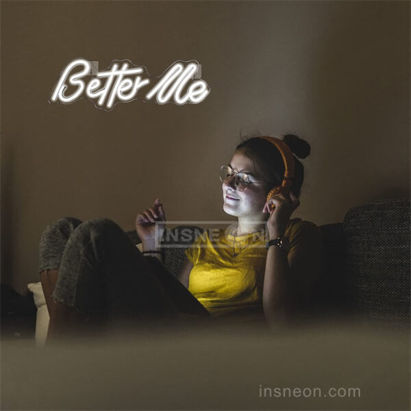 Better Me neon letter lights