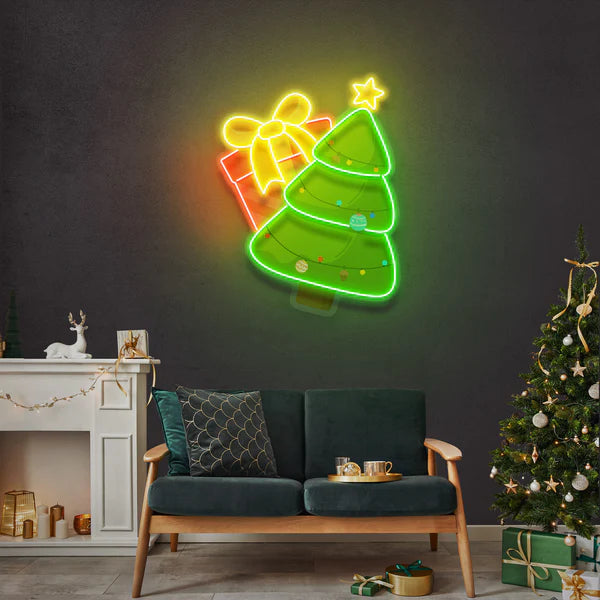 Christmas Tree Gift Led Neon Sign Light