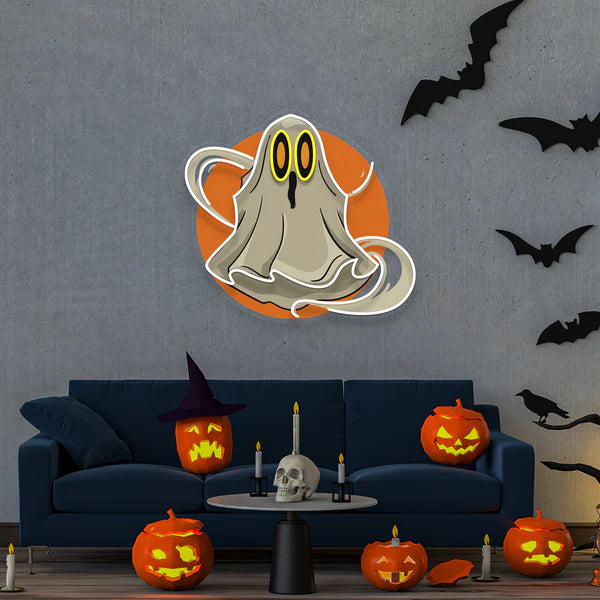 Ghost Halloween Artwork Led Neon Sign Light