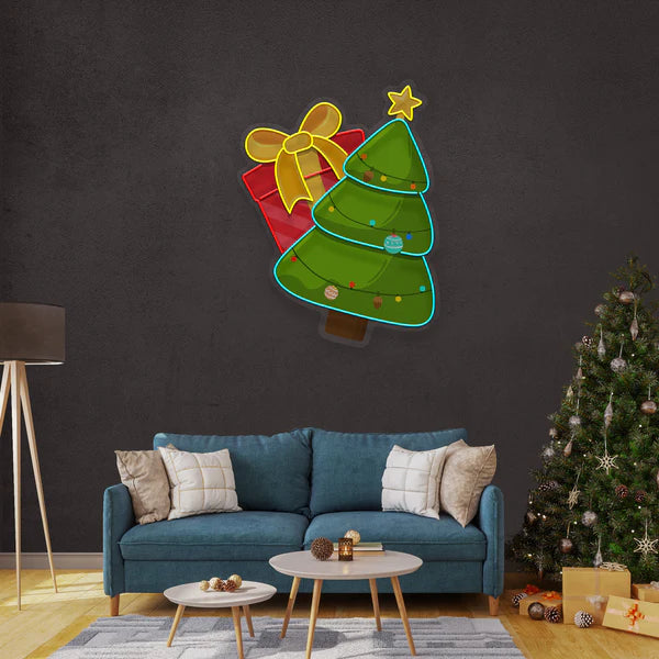 Christmas Tree Gift Led Neon Sign Light