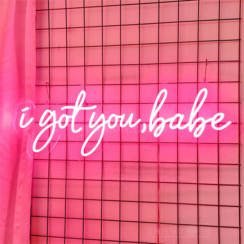 i got you babe neon wedding sign