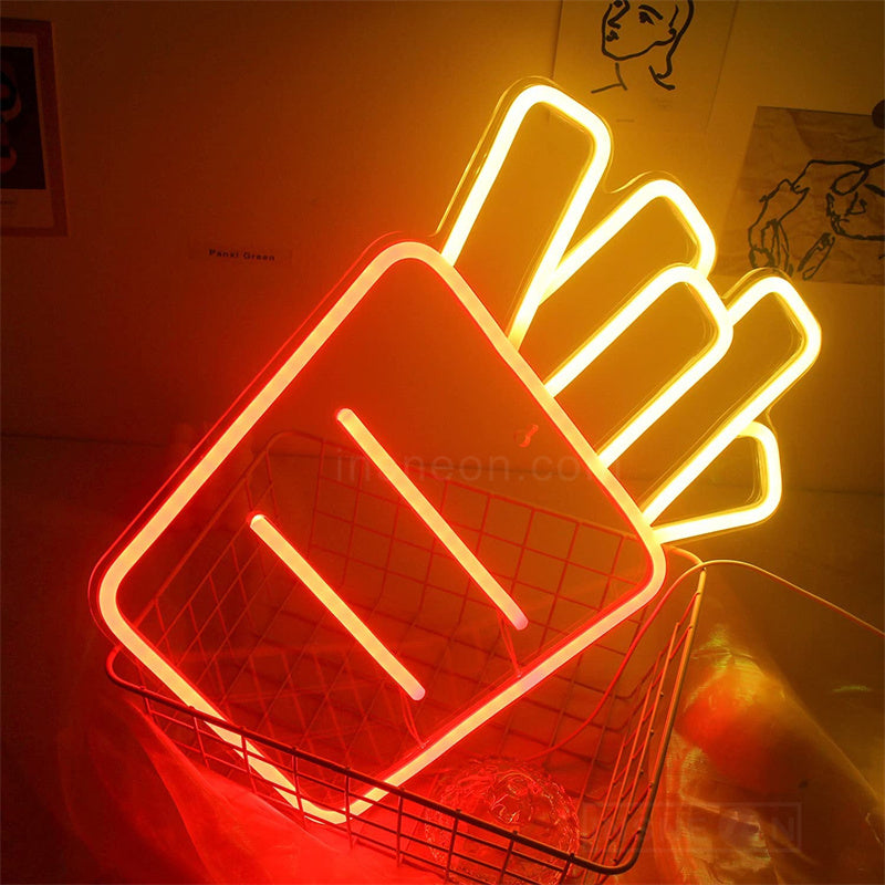 French Fries food Neon Light