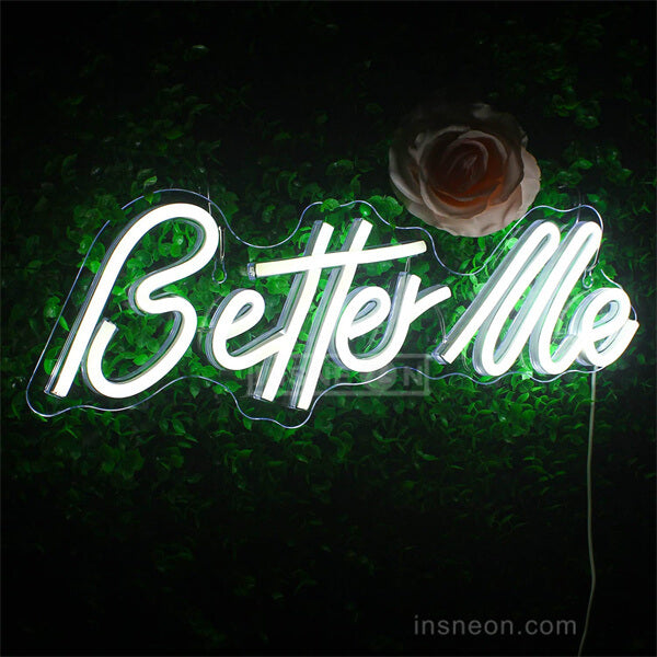 Better Me neon letter lights