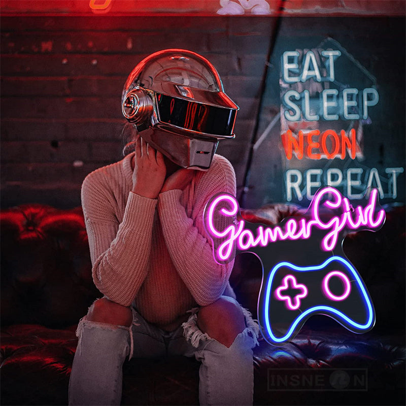 Gamegirl Neon Game Controller Sign