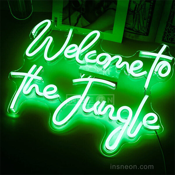 Welcome To The Jungle neon letter