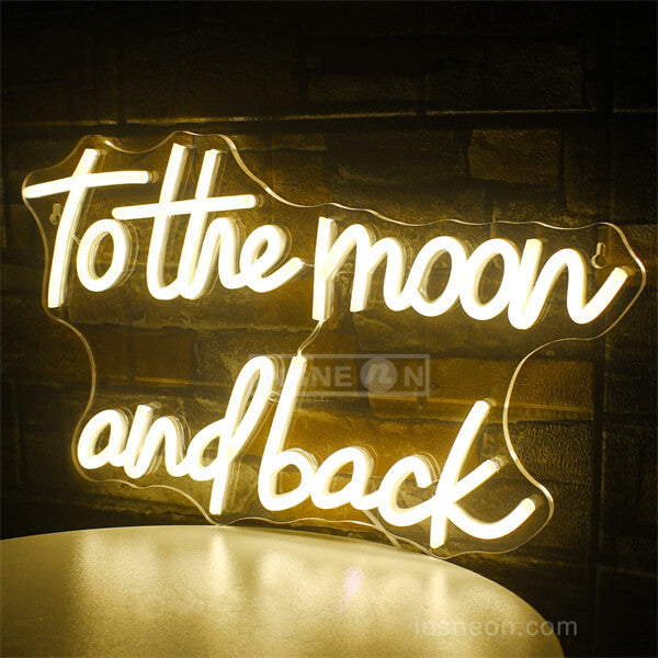 To The Moon And Back neon sign