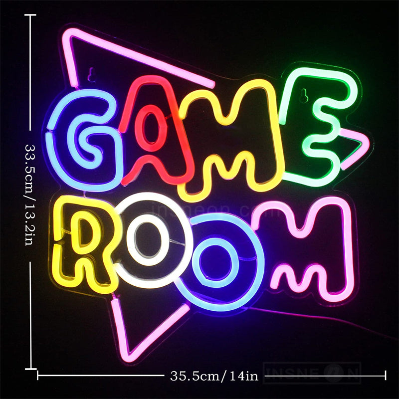 Neon Game Room Signs