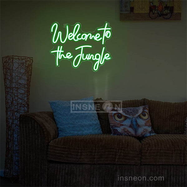 Welcome To The Jungle neon letter