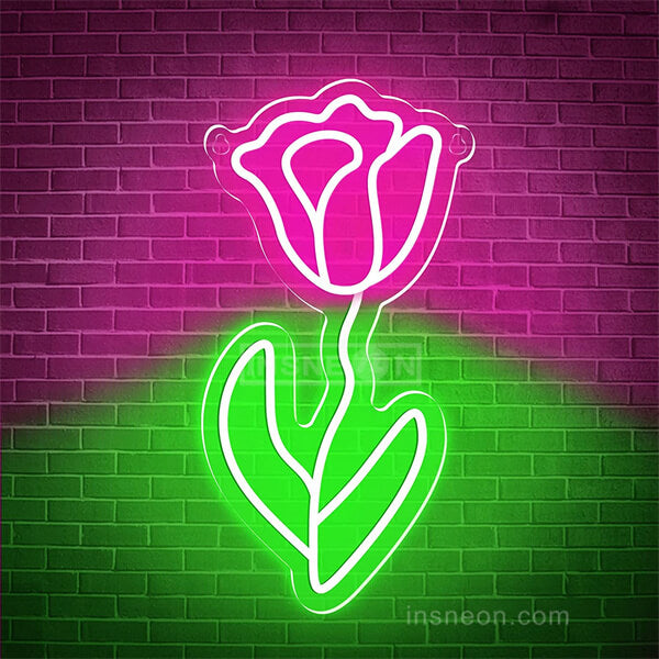 Rose Mother's day neon sign