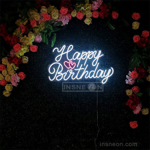 Happy Birthday Neon Sign For Backdrop