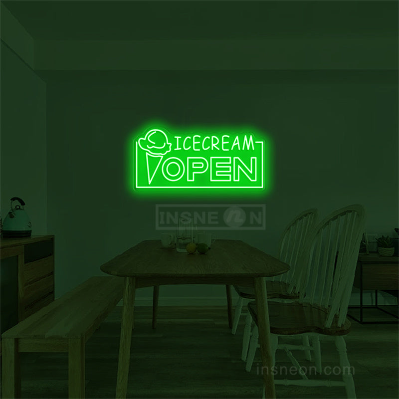 Icecream Open Neon Sign