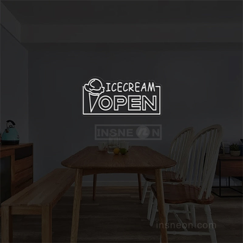 Icecream Open Neon Sign