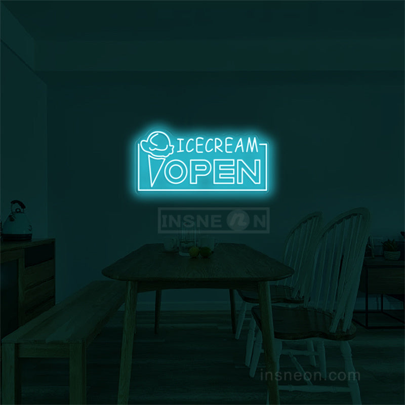 Icecream Open Neon Sign