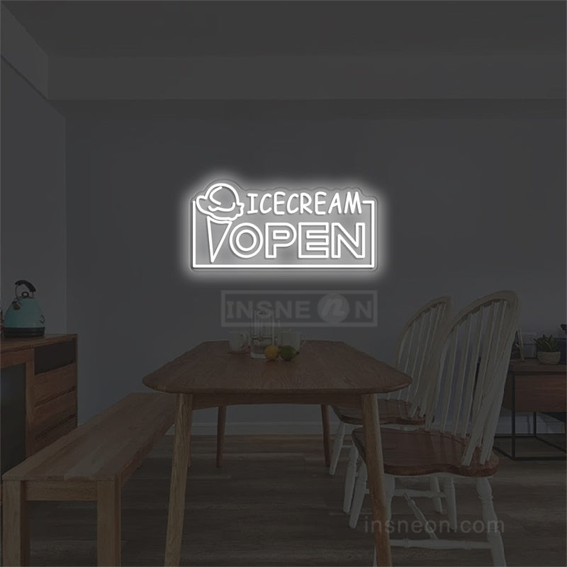 Icecream Open Neon Sign