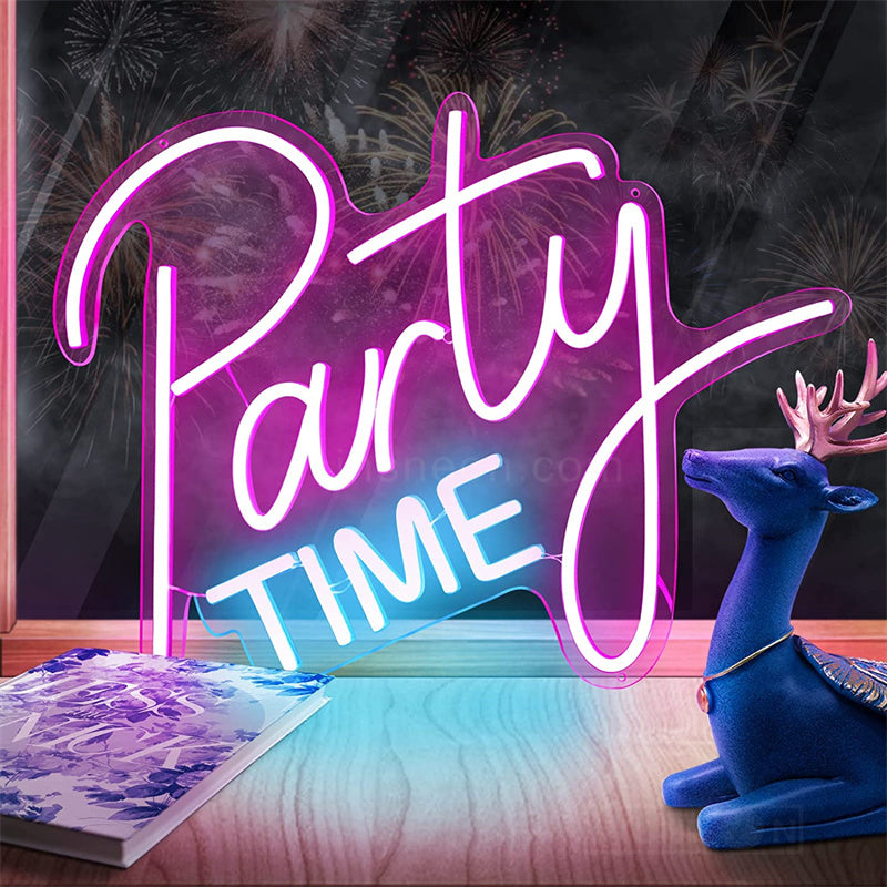 Party Time Custom Neon Wedding Sign